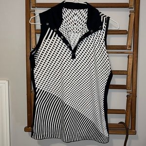 Mint shape Tail sleeveless golf shirt